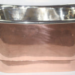The Copper Bath Tub -Two Tone Copper, Double Hammered Slipper  1700mm - 5006-D67