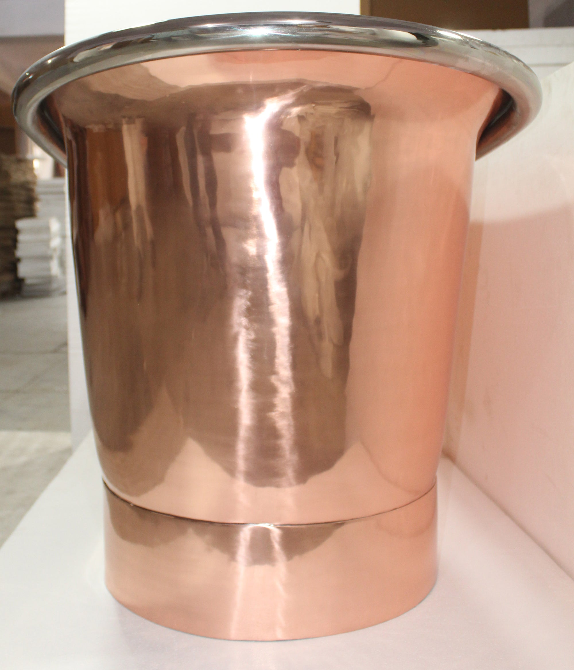 The Copper Bath Tub -Two Tone Copper, Double Hammered Slipper  1700mm - 5006-D67