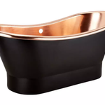 The Copper Bath Tub - Sundara Copper Double Slipper Smooth 1700mm - CB5019-D67