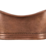 The Copper Bath Tub - Old Hammered Copper, Double Slipper 1700mm 5033-D67