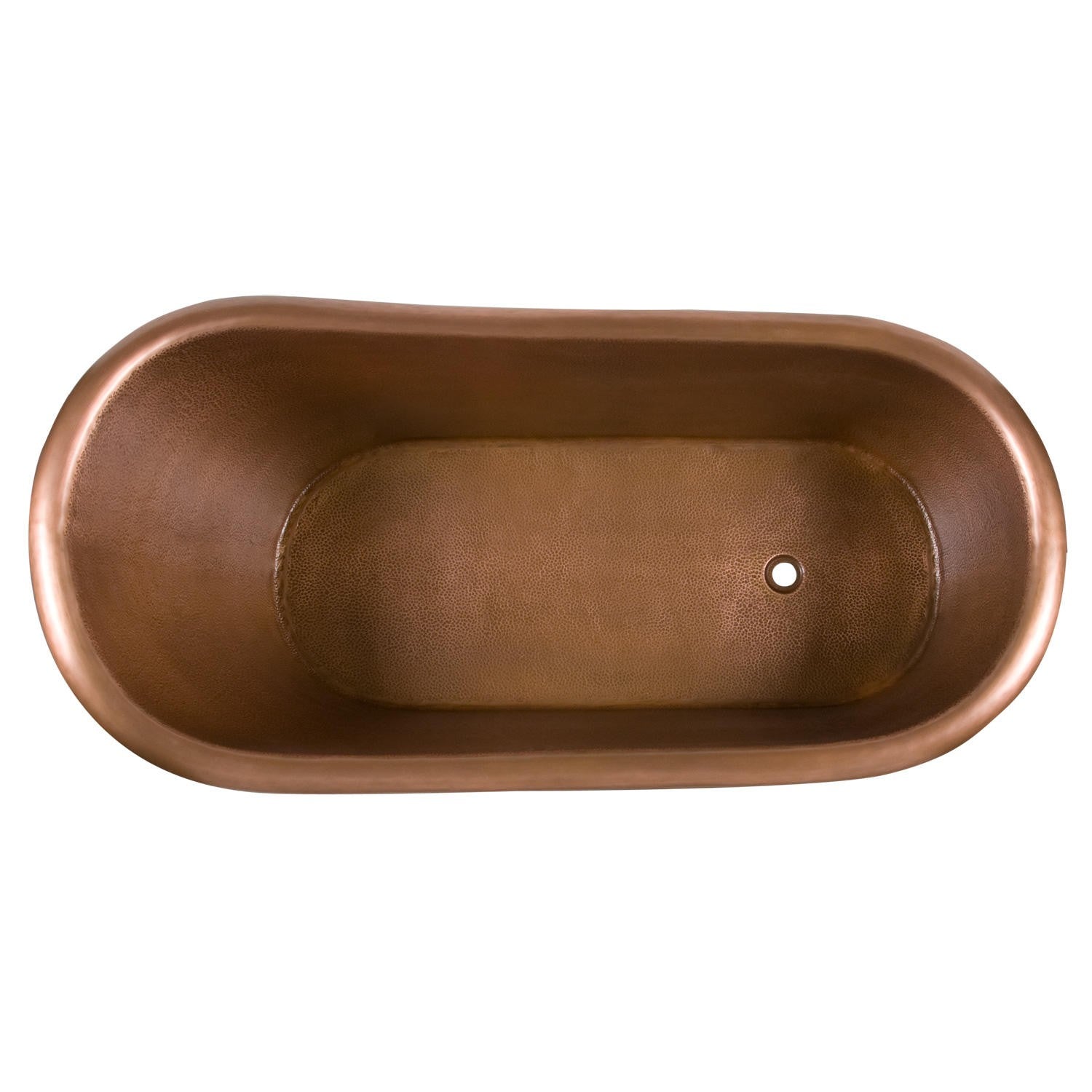 The Copper Bath Tub -Antique Copper, Hammered Slipper  1700mm - 5035-D67
