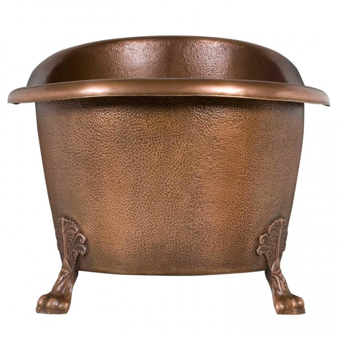 The Copper Bath Tub -Antique Copper, Hammered Slipper  1700mm - 5035-D67