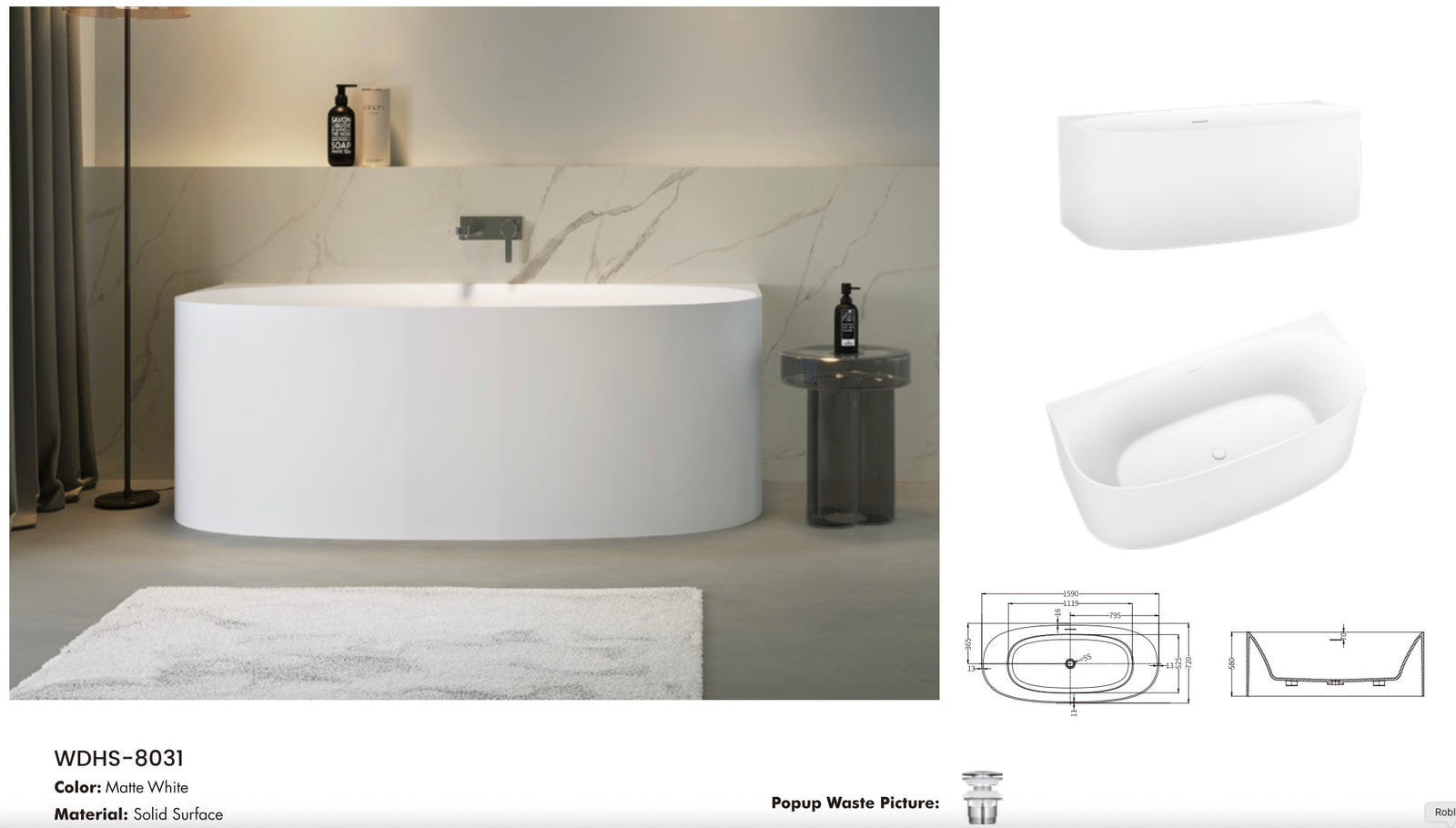 Ovola Solid Surface Baths. Stonebaths.