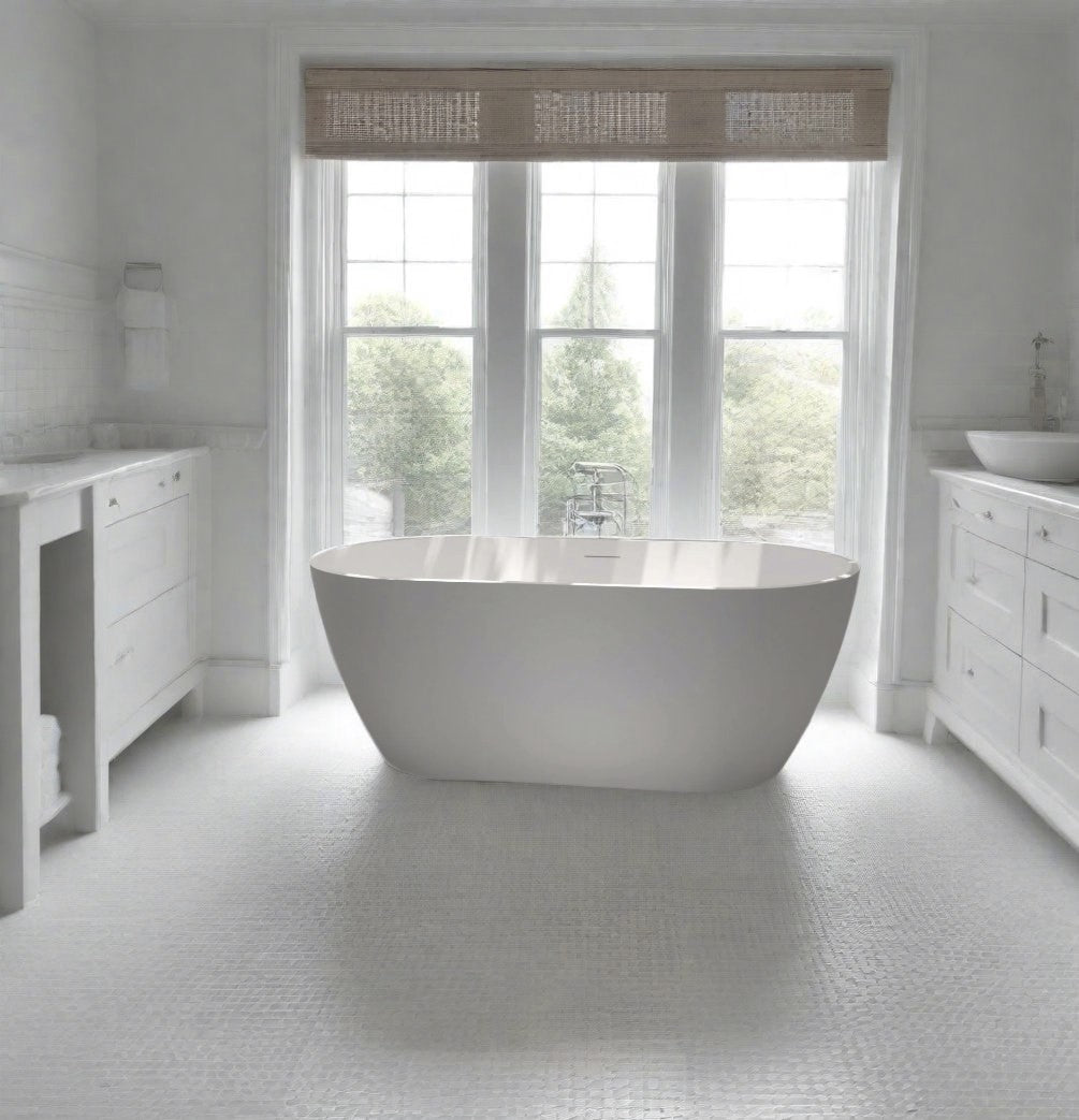 Bayely Classic Oval Bath - 1700mm - Matte White