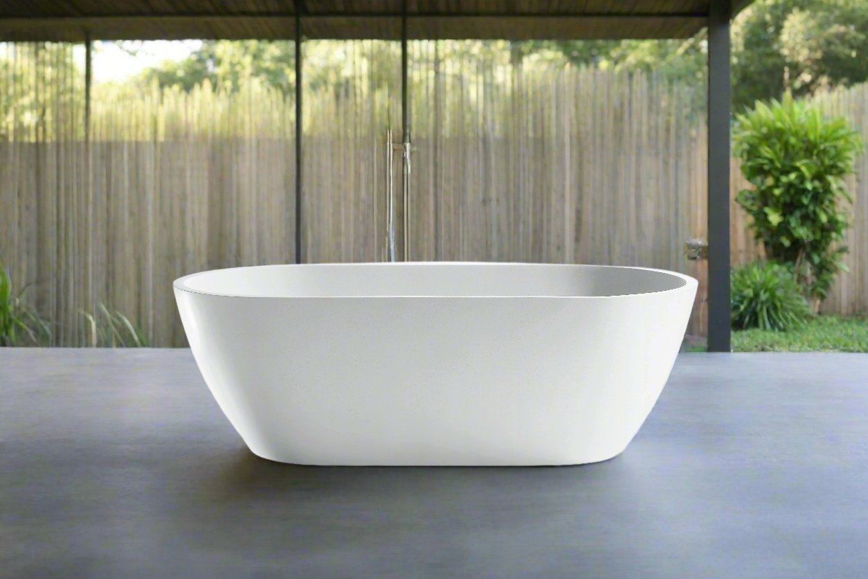 Bayely Classic Oval Bath - 1700mm - Matte White