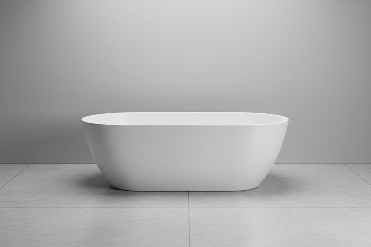 Bayley Classic Oval Bath - 1700mm - Matte White