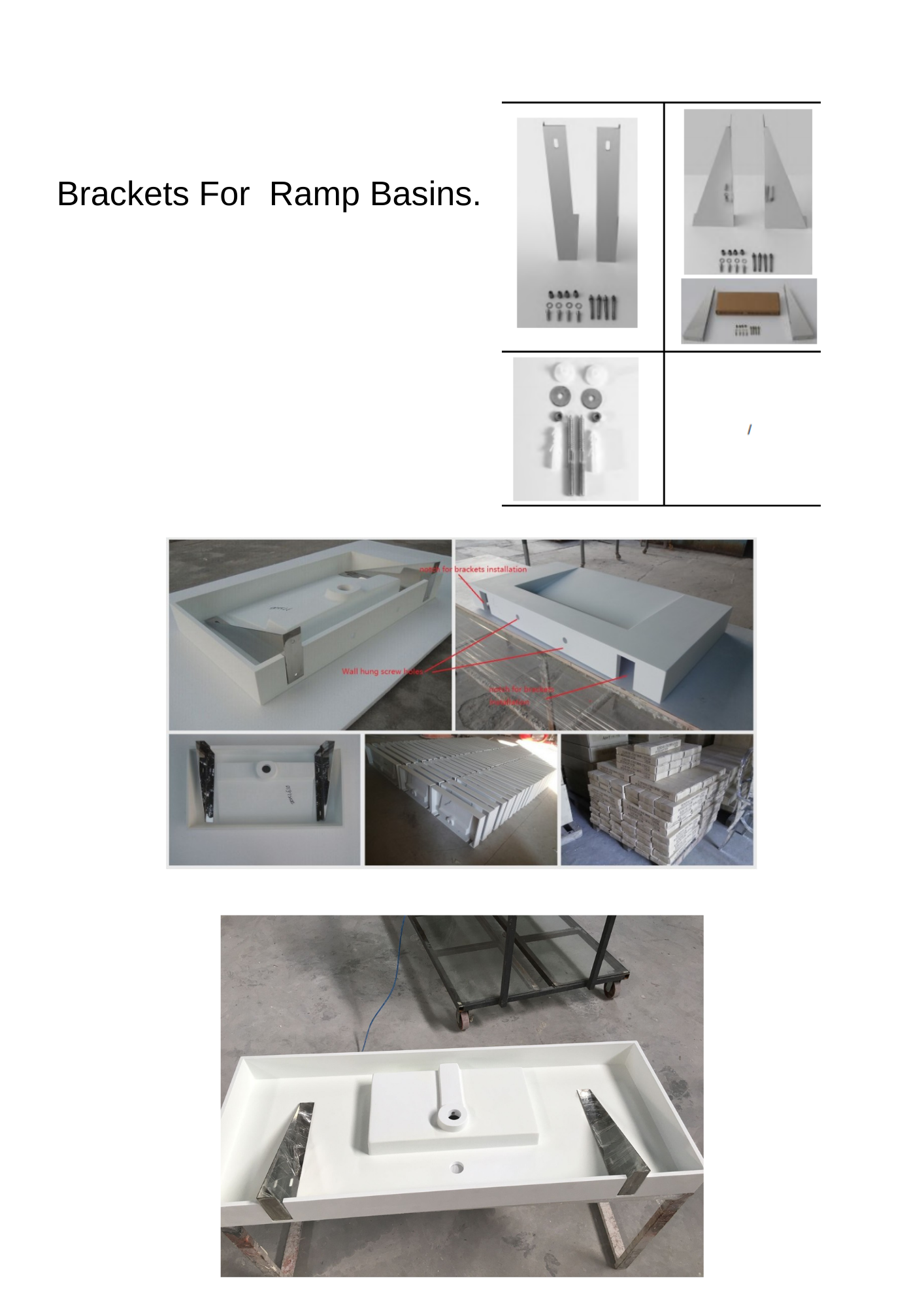 How to mount Ramp Basins with brackets. The Ramp Basin Collection.