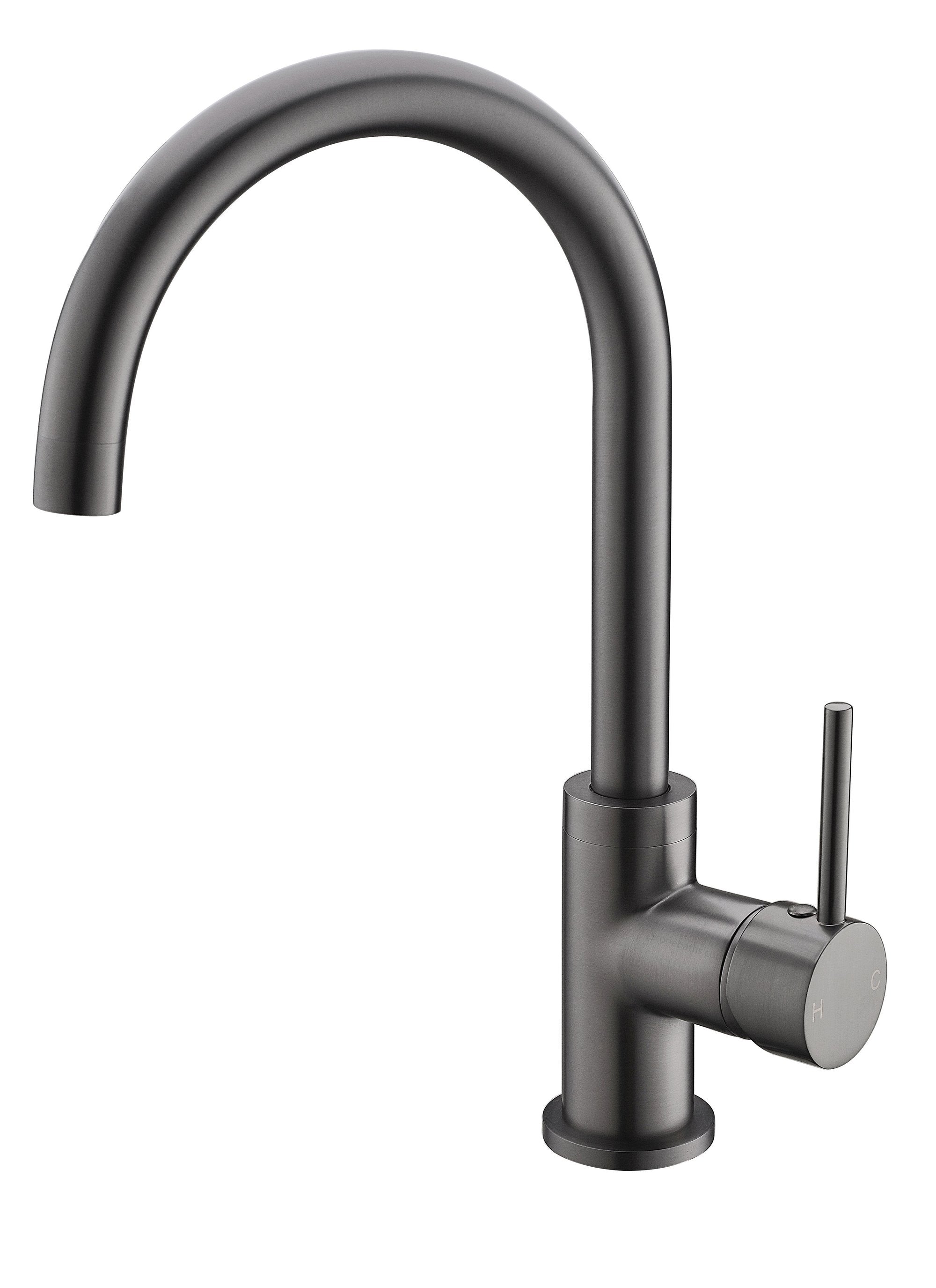 Gooseneck Swivel Mixer -  Brushed Nickel, brushed gunmetal - CLAS31