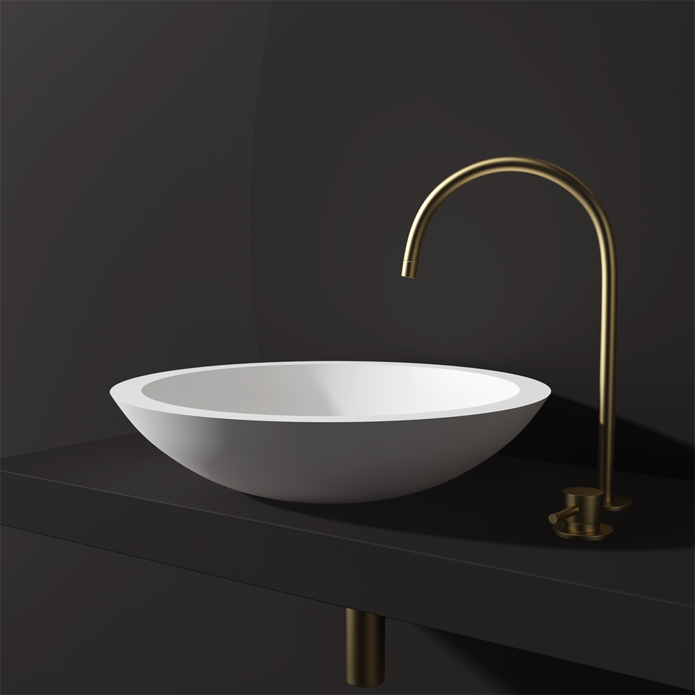 Round Wide Edge Basin - 505mm - CSB14 Various Colours – Stonebaths