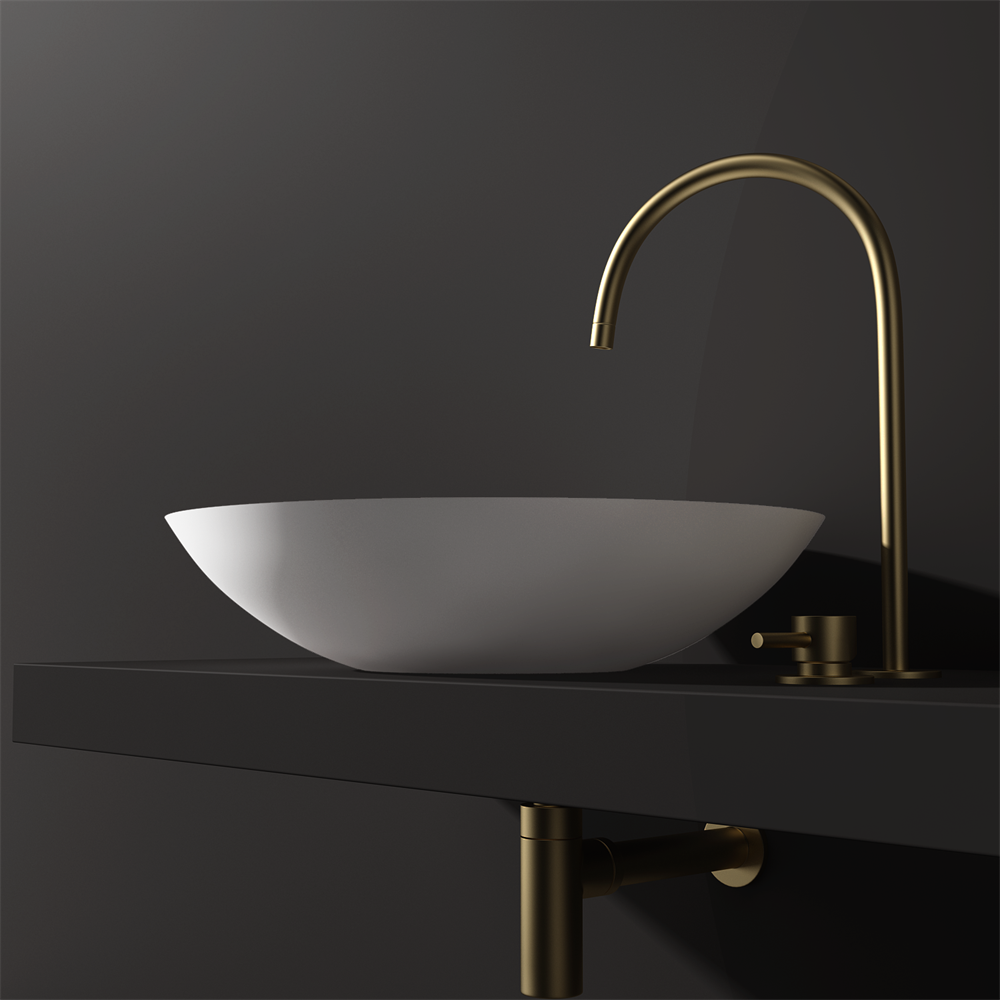 Basin Rouded Round Wide Edge Basin - 505mm - CSB14 Various Colours – Stonebaths