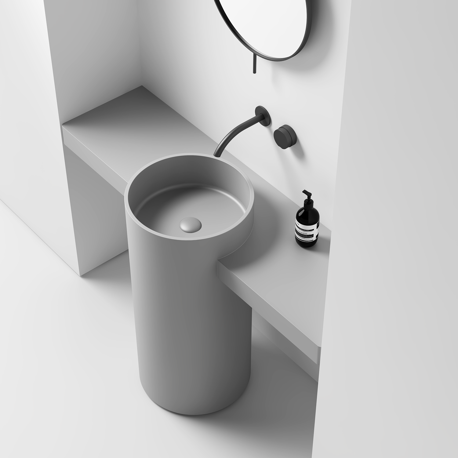 Integrated Benchtop Pedestal Basin 1000mm - CSB96