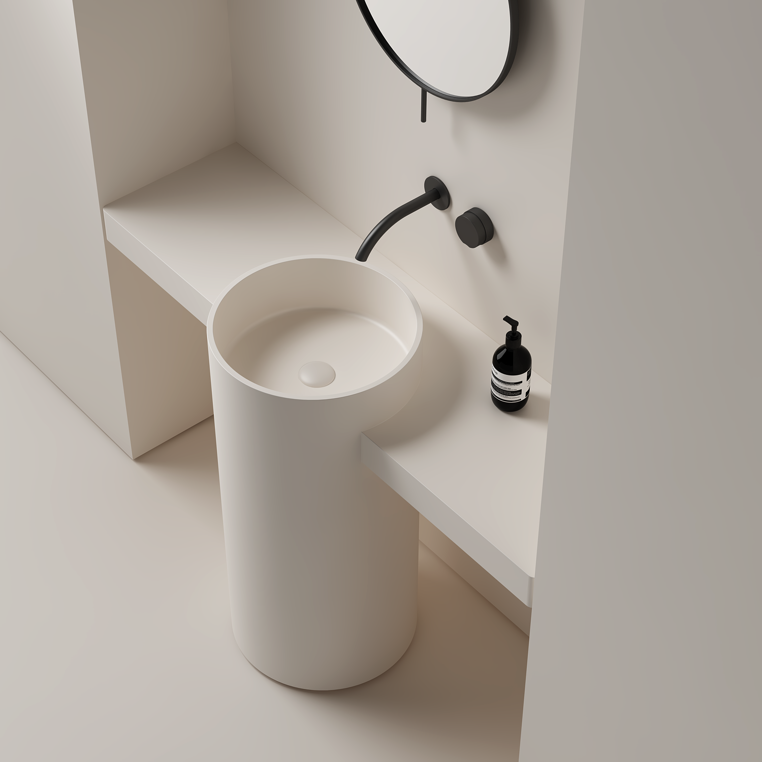 Integrated Benchtop Pedestal Basin 1000mm - CSB96