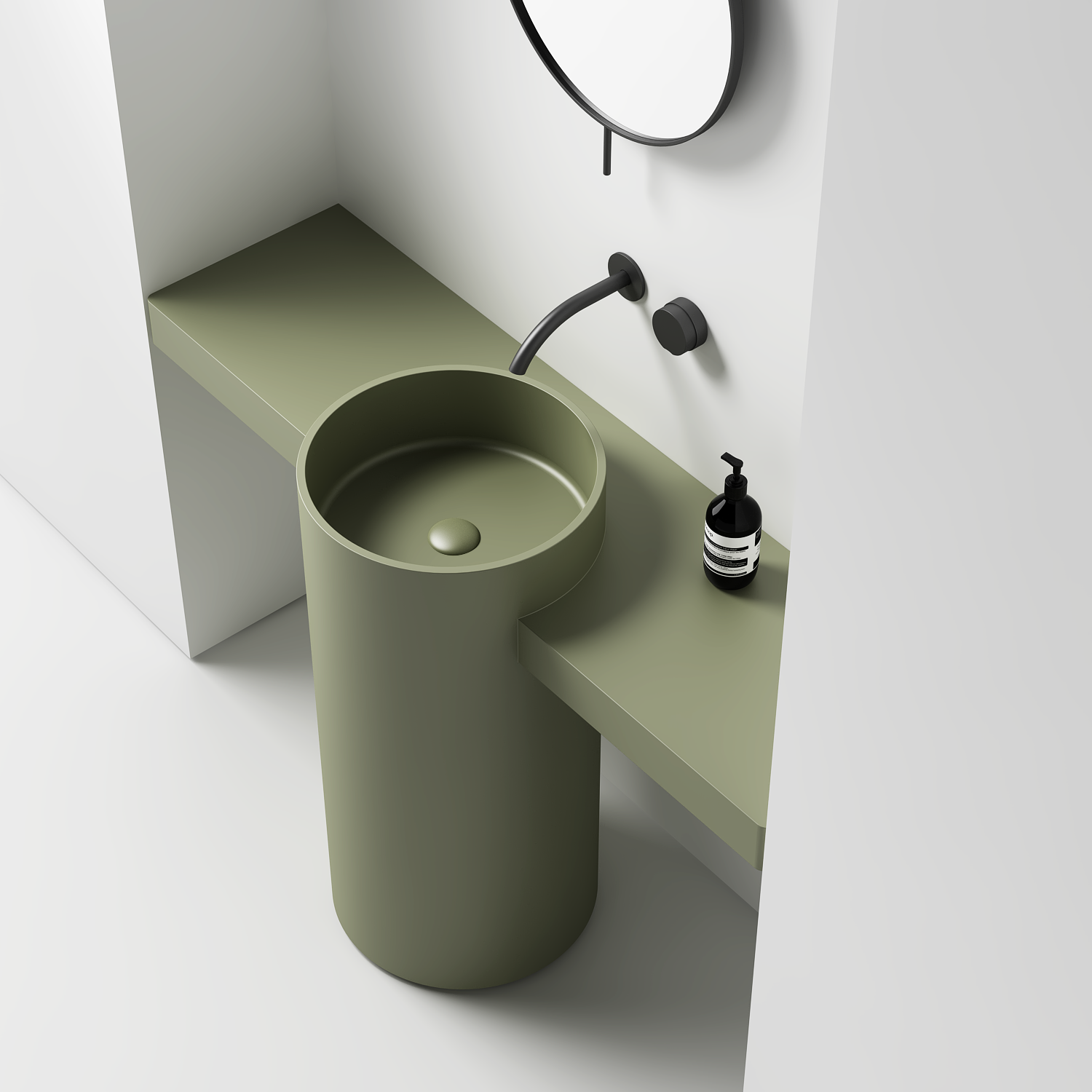 Integrated Benchtop Pedestal Basin 1000mm - CSB96