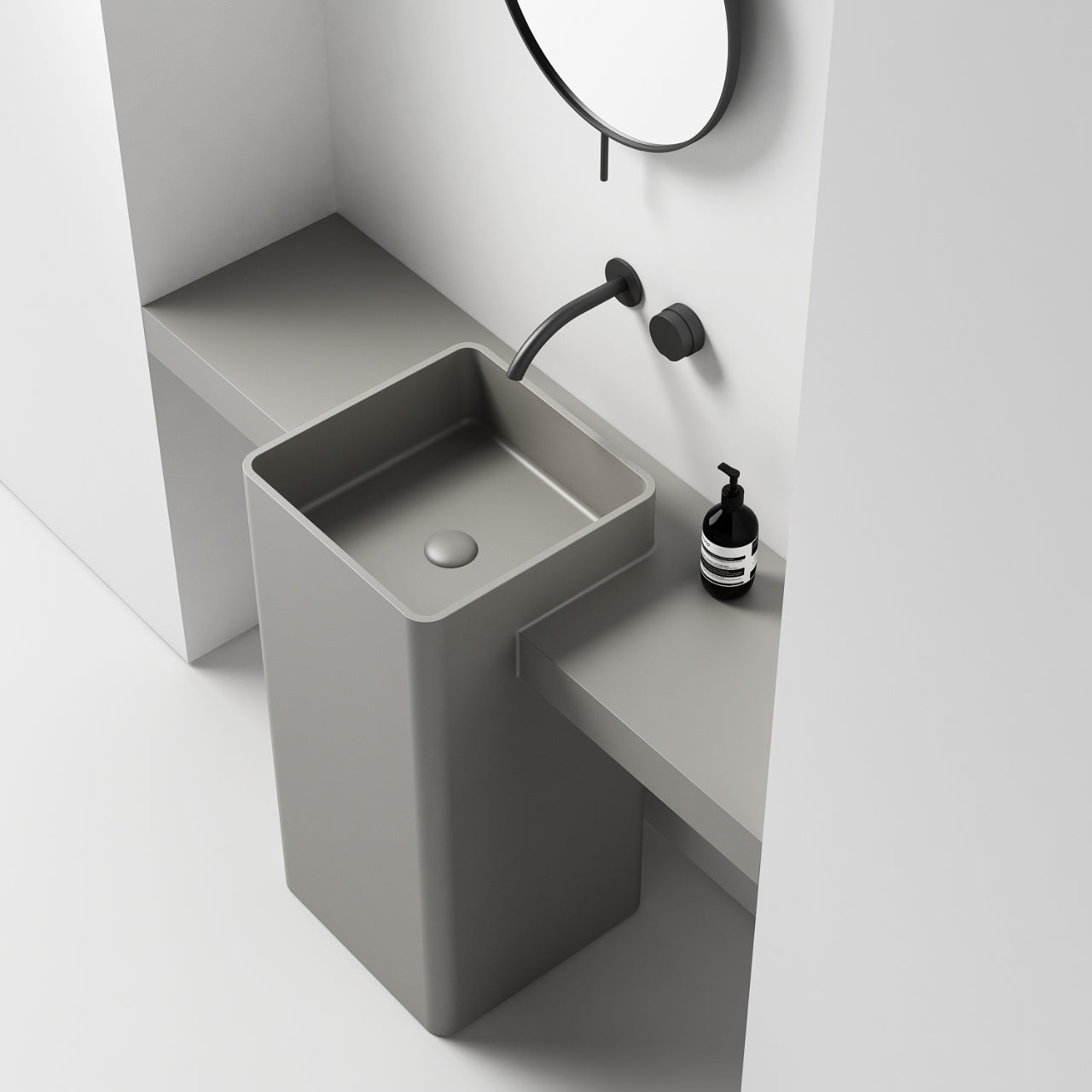 Integrated Benchtop & Square Pedestal Basin 1000mm - CSB97
