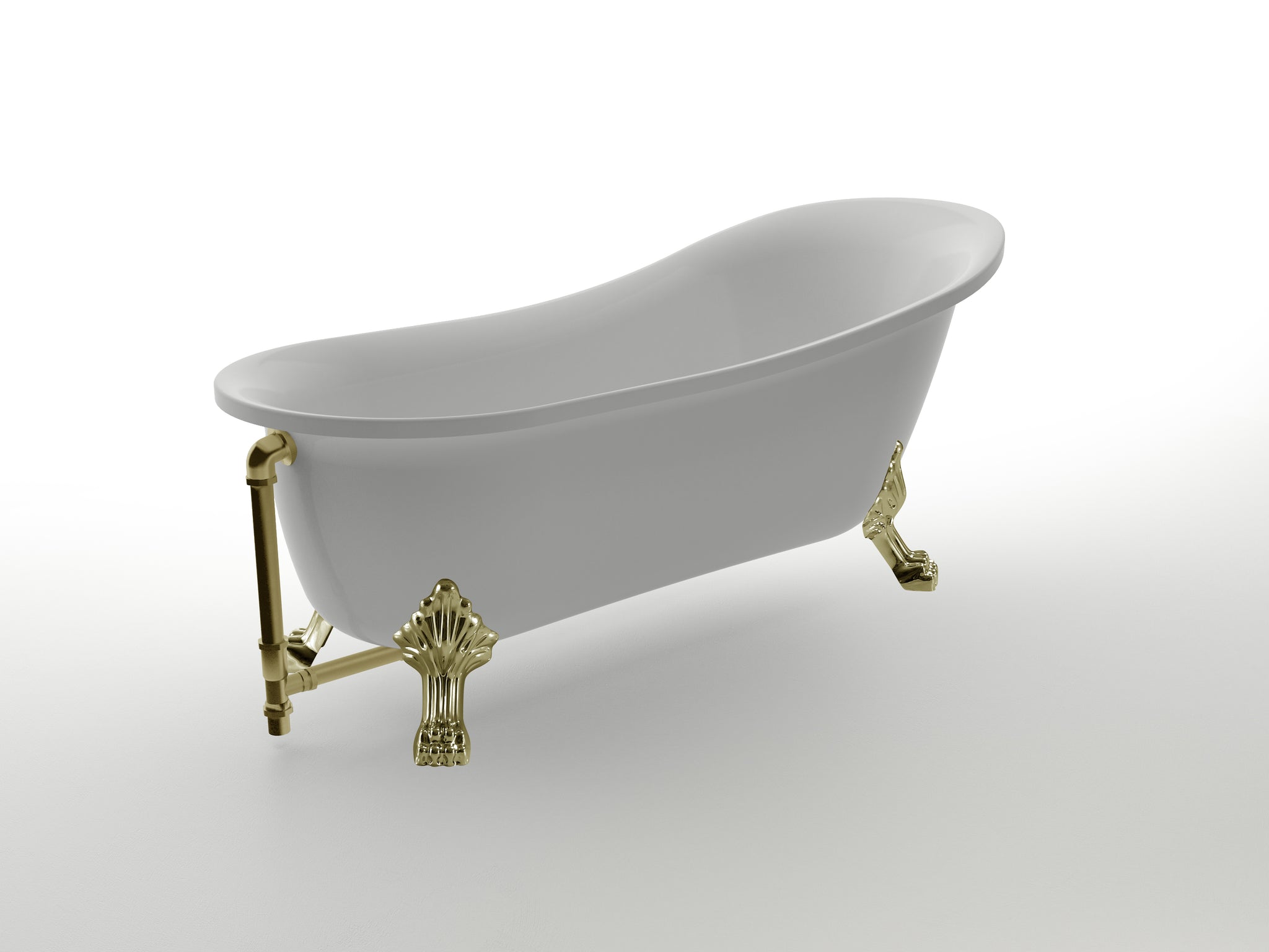 Cardiff-B 1700 - Freestanding Clawfoot Acrylic Bath