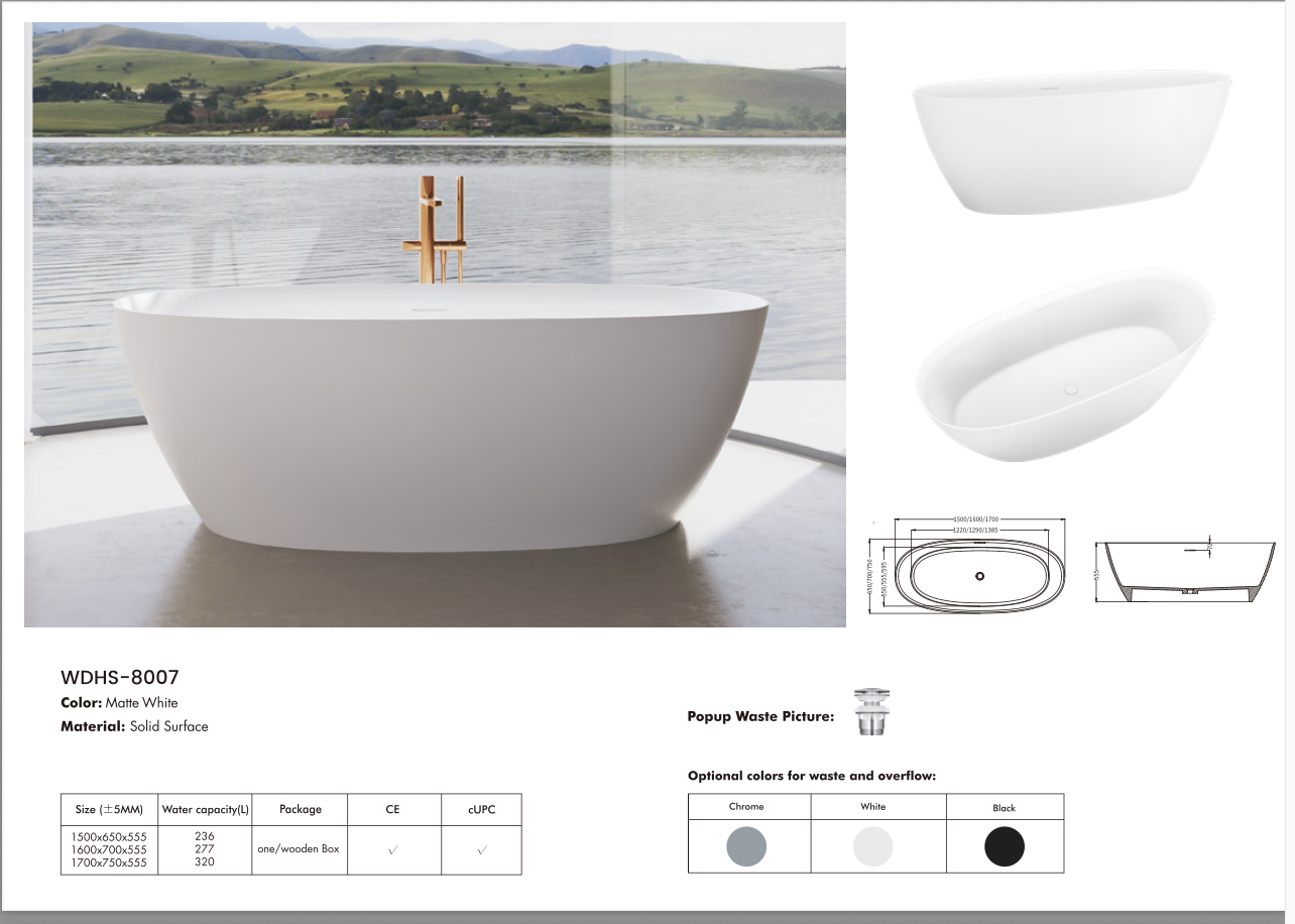 Ovola Solid Surface Stone Baths. Stonebaths.