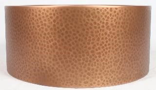 Over-Counter Copper Basin Round 406mm Side View