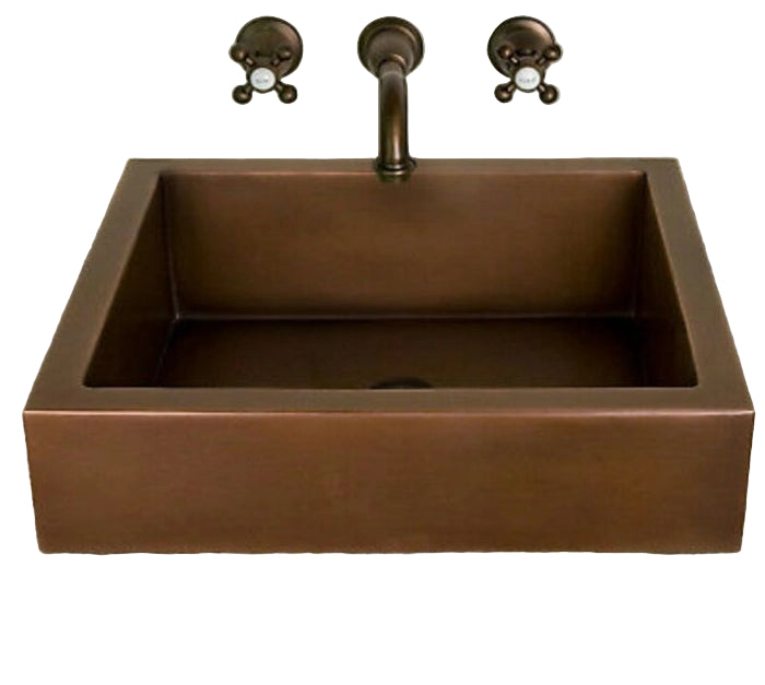 Semi-Recessed Copper Basin 508mm