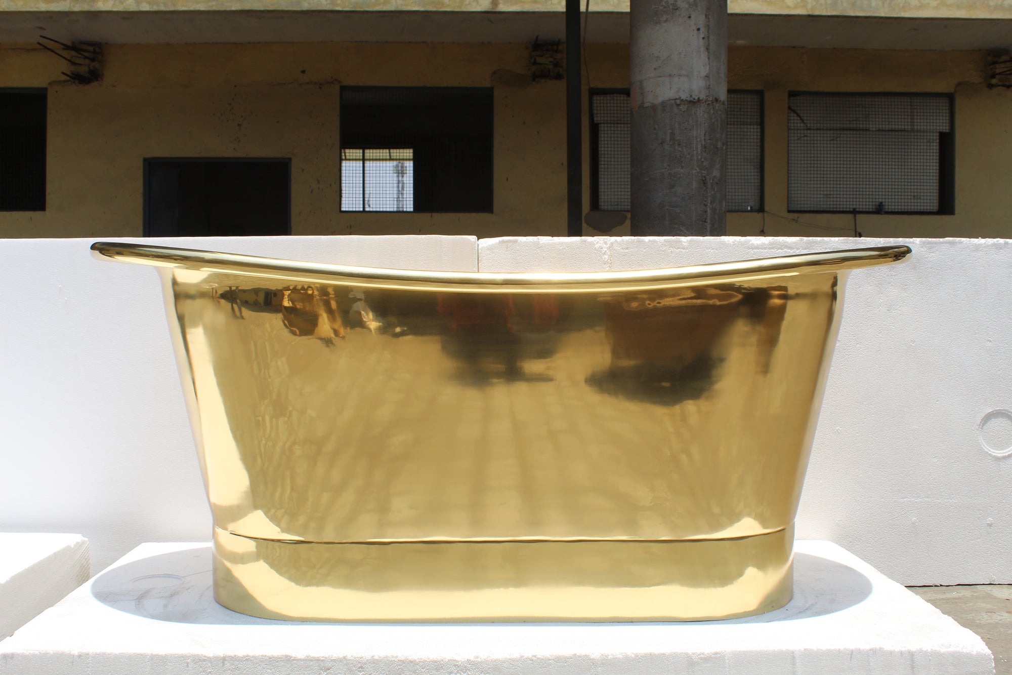 The Copper Bath Tub - Krishna Brass Double Slipper Smooth 1700mm - CB5009-D67