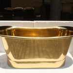 The Copper Bath Tub - Krishna Brass Double Slipper Smooth 1700mm - CB5009-D67