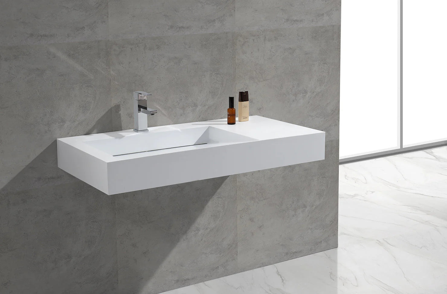 Hugi Modern Wall Hung Basin - 1000mm - B1375