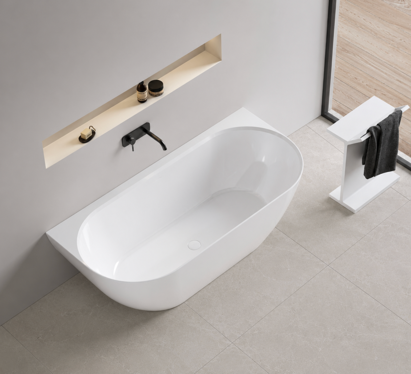 Kaha Acrylic Bathtub - 1500mm