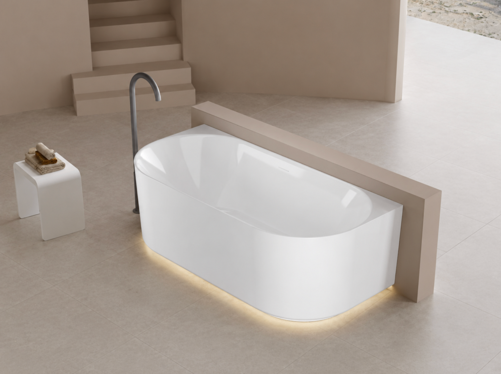 Kaha Acrylic Bathtub - 1700mm