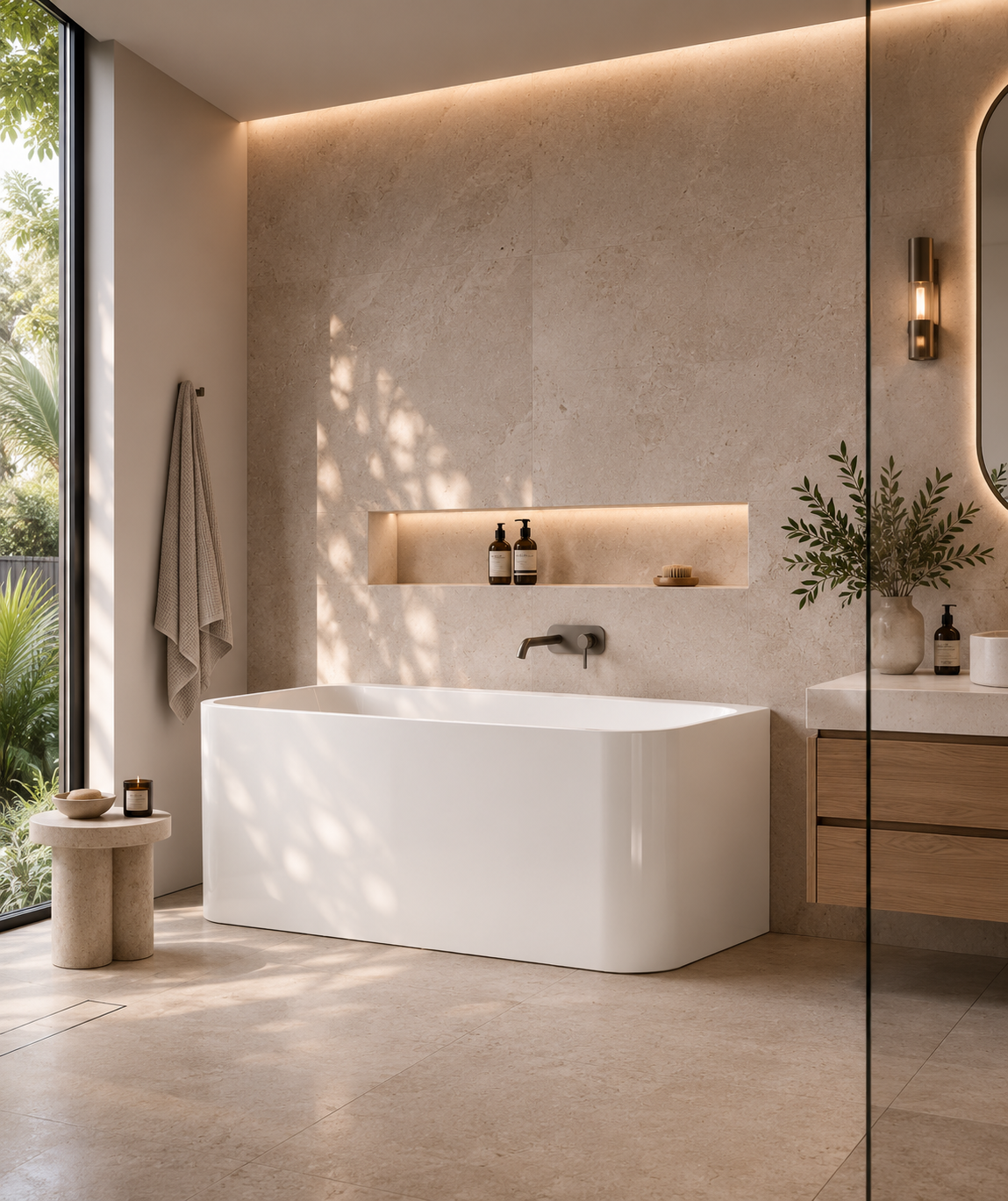 Kaha Acrylic Bathtub - 1700mm