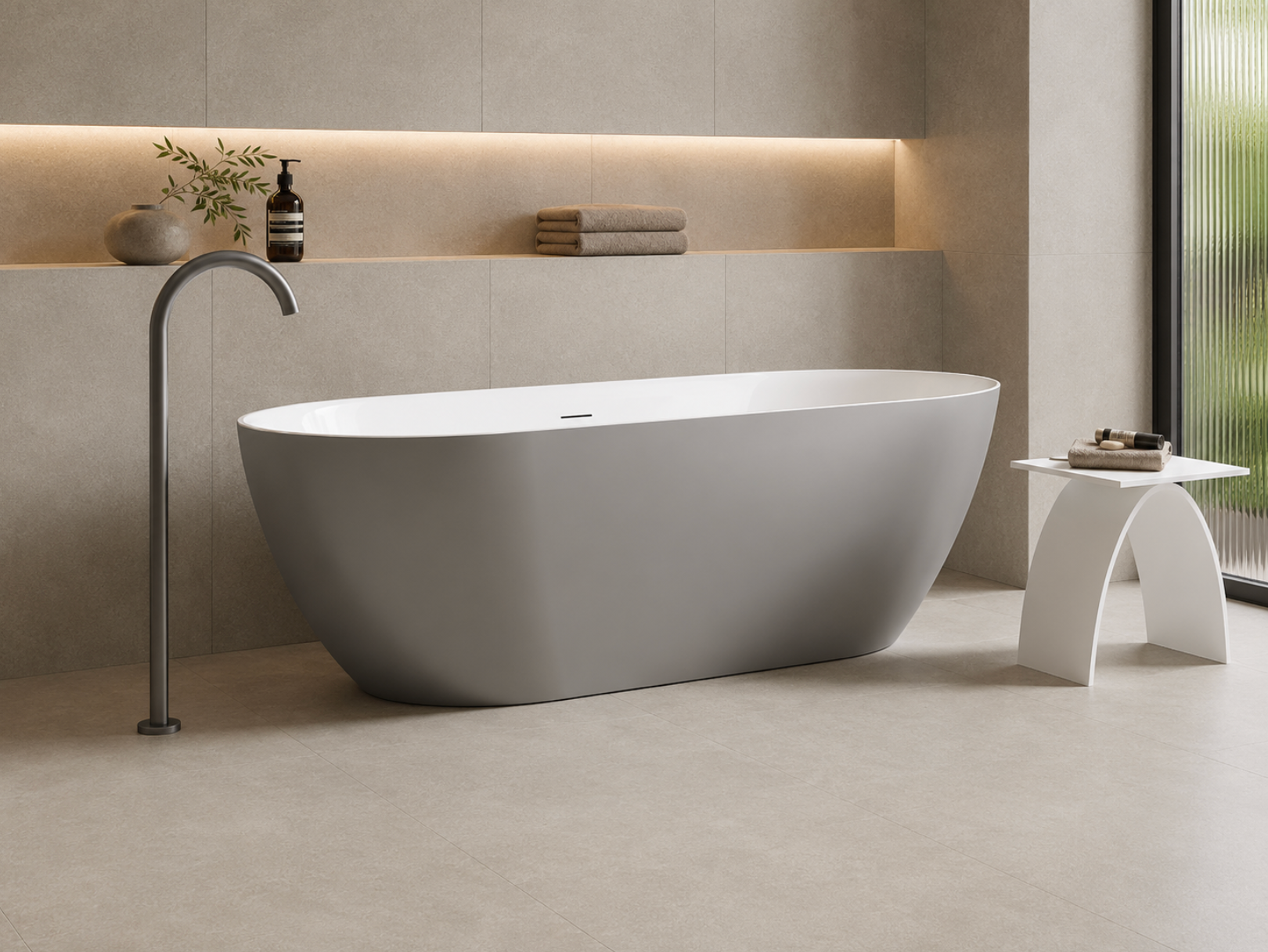 Kaha Acrylic Bathtub - 1395mm