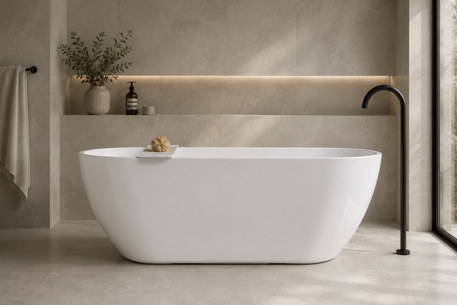Kaha Acrylic Bathtub - 1500mm