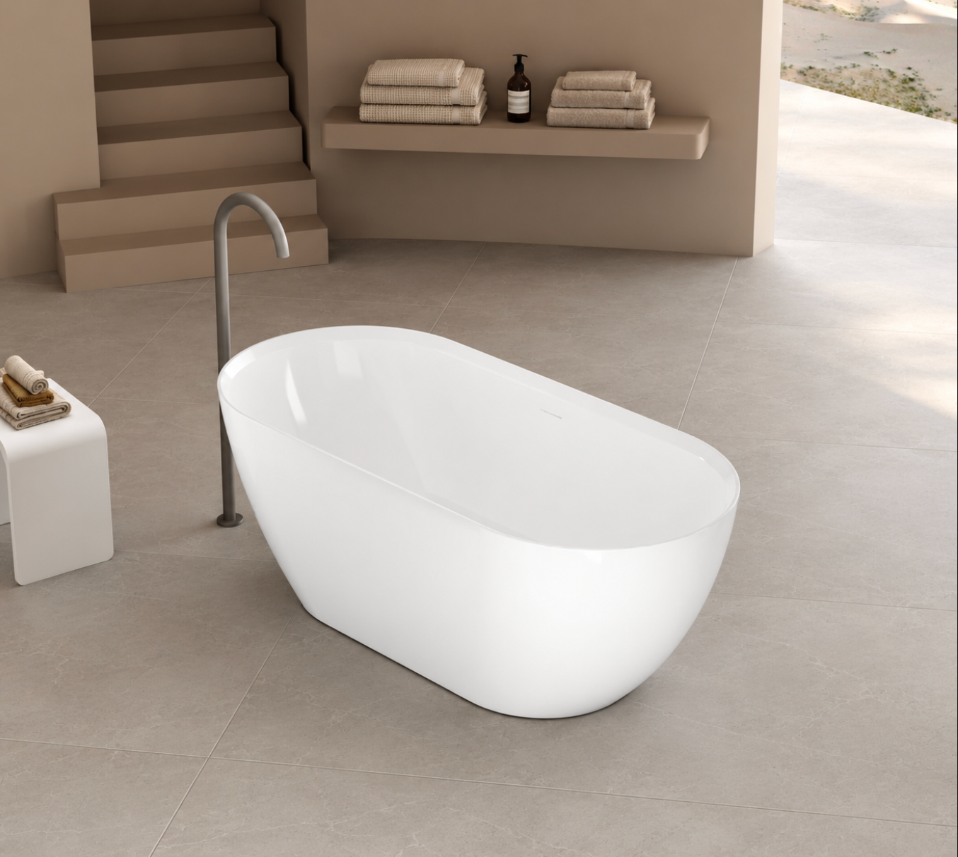 Kaha Acrylic Bathtub - 1600mm