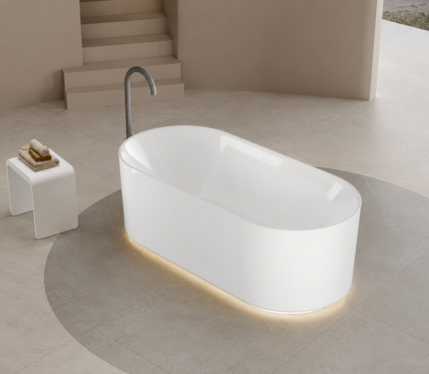 Kaha Acrylic Bathtub - 1700mm 
