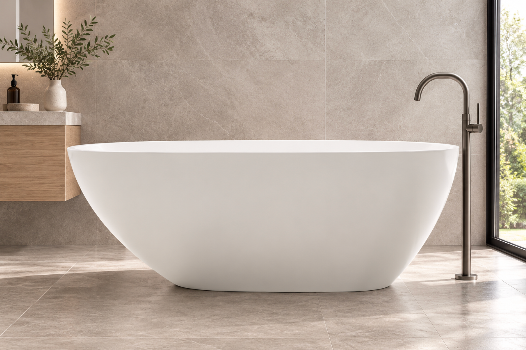 Kaha Acrylic Bathtub - 1700mm