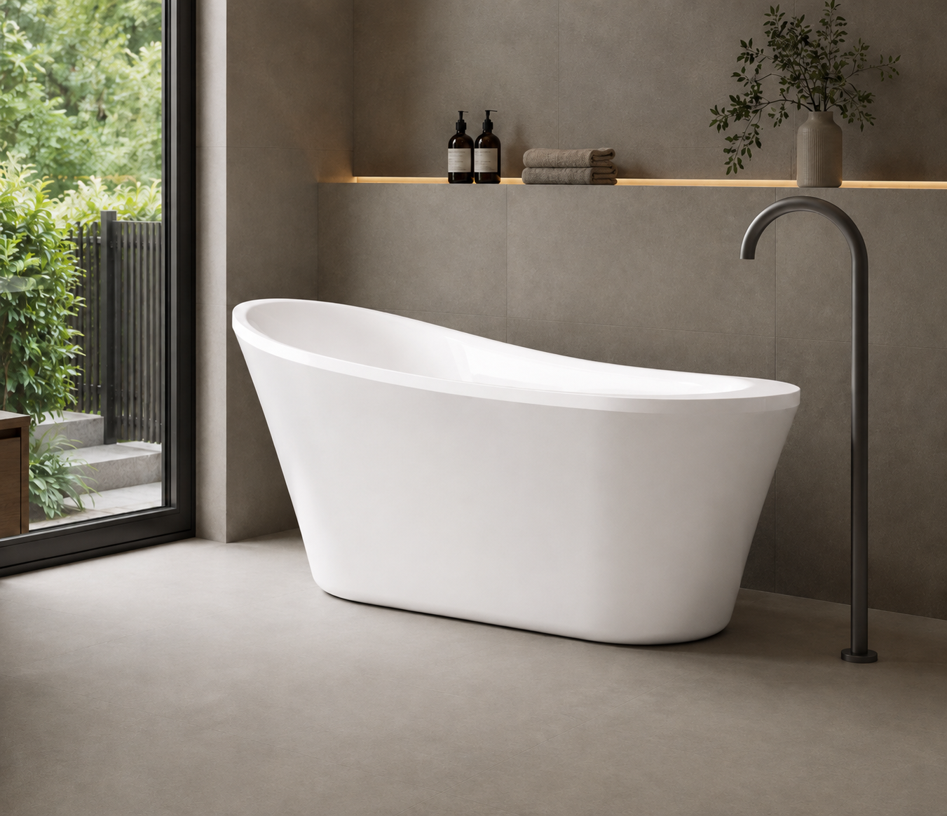Kaha Acrylic Bathtub - 1700mm