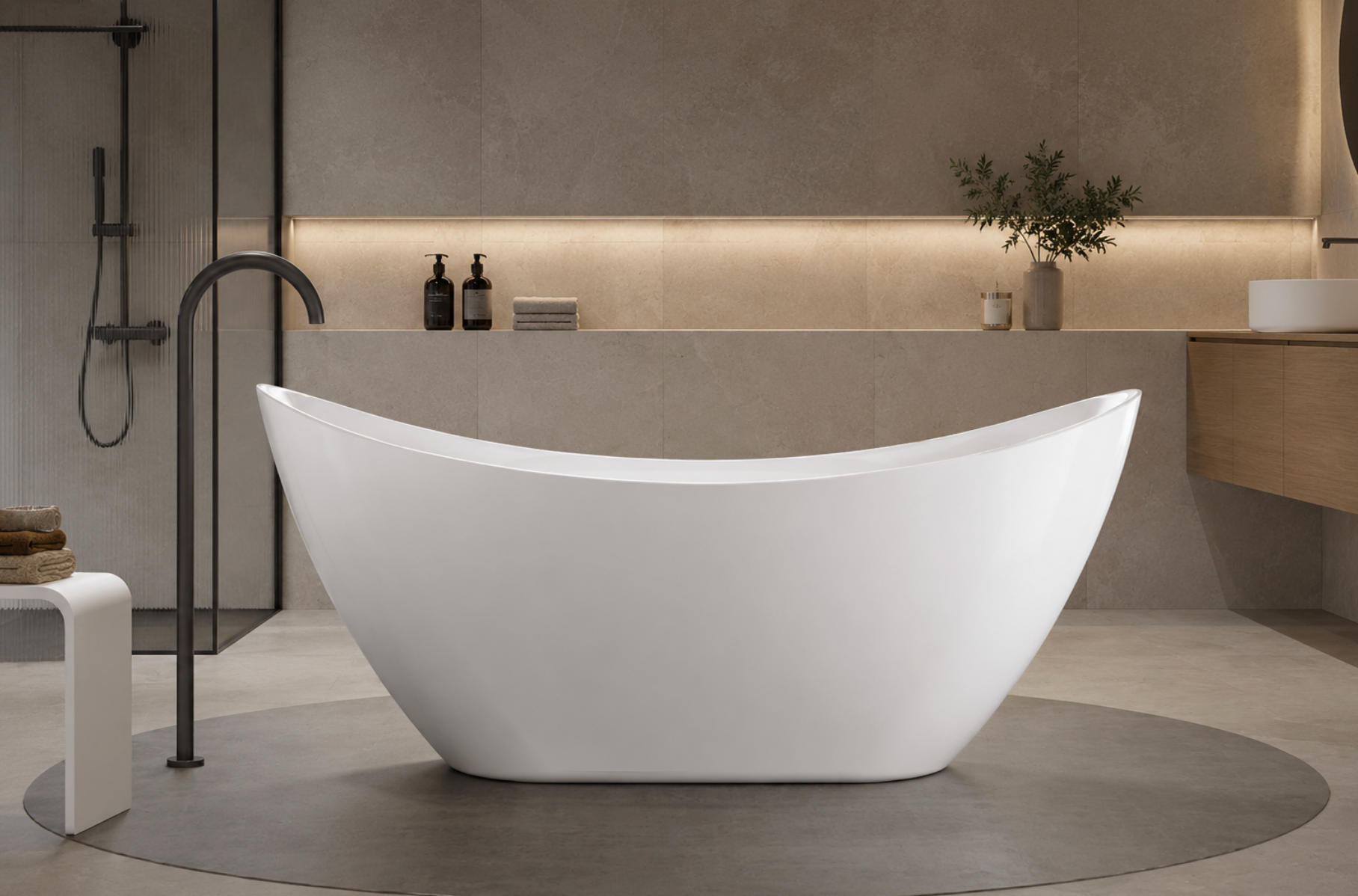 Kaha Acrylic Bathtub - 1700mm