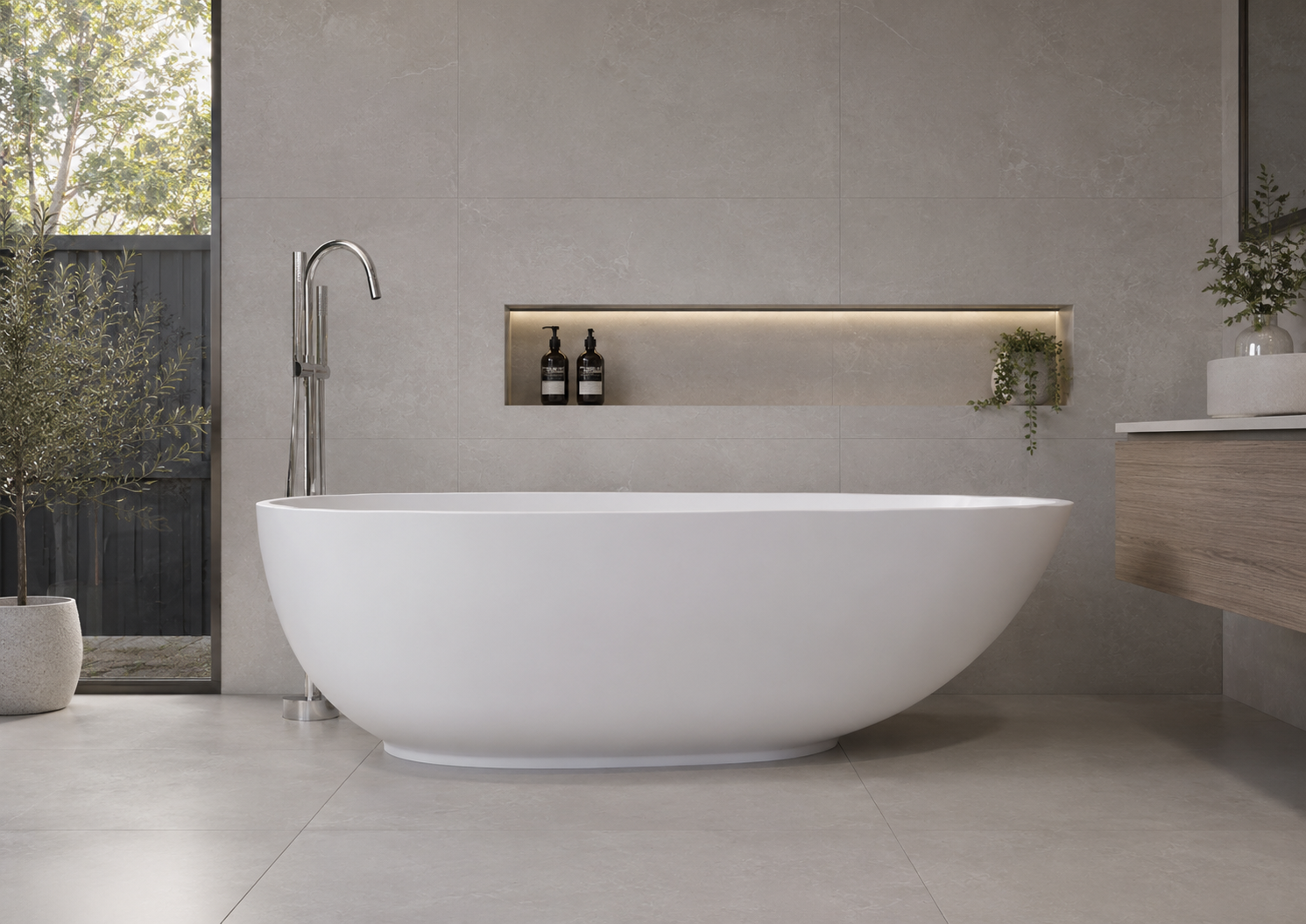 Kaha Stonebaths Bathtub - 1800mm