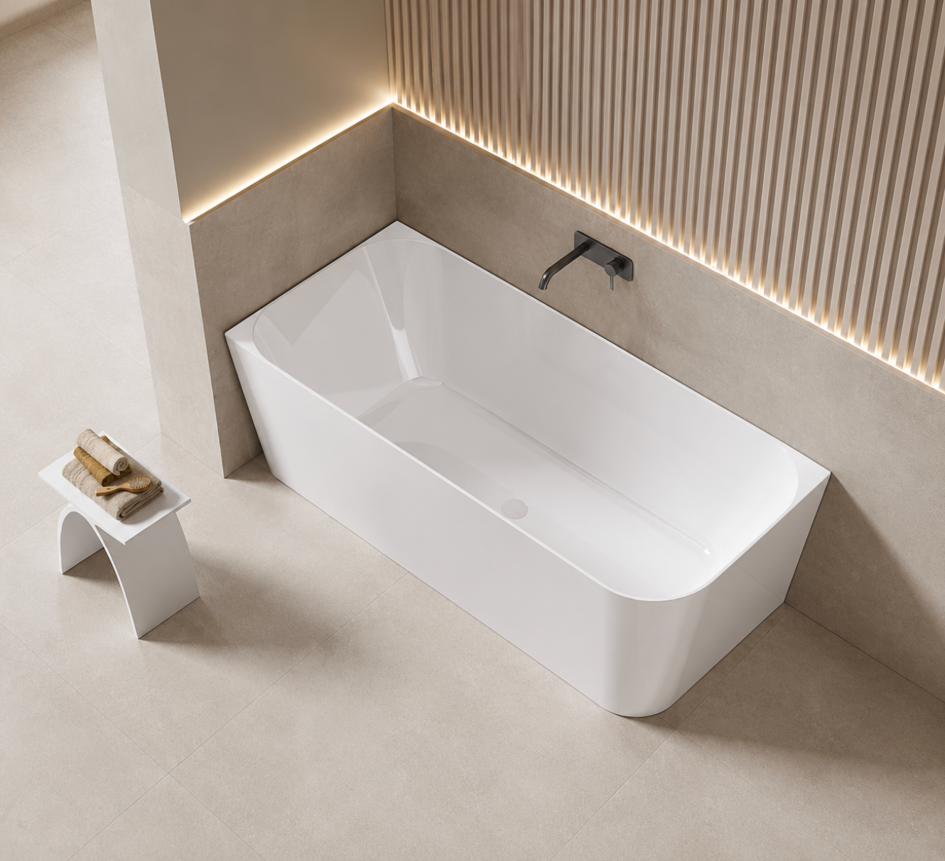 Kaha Acrylic Bathtub - 1700mm