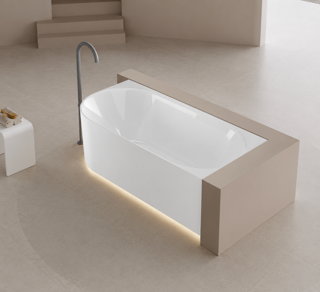 Kaha Acrylic Bathtub - 1700mm