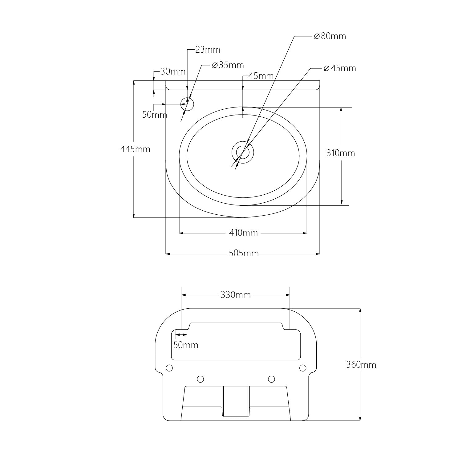 Maya Basin MC1417-B 510mm