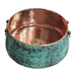 Copper Basin Round Hammered Verdigris 406mm