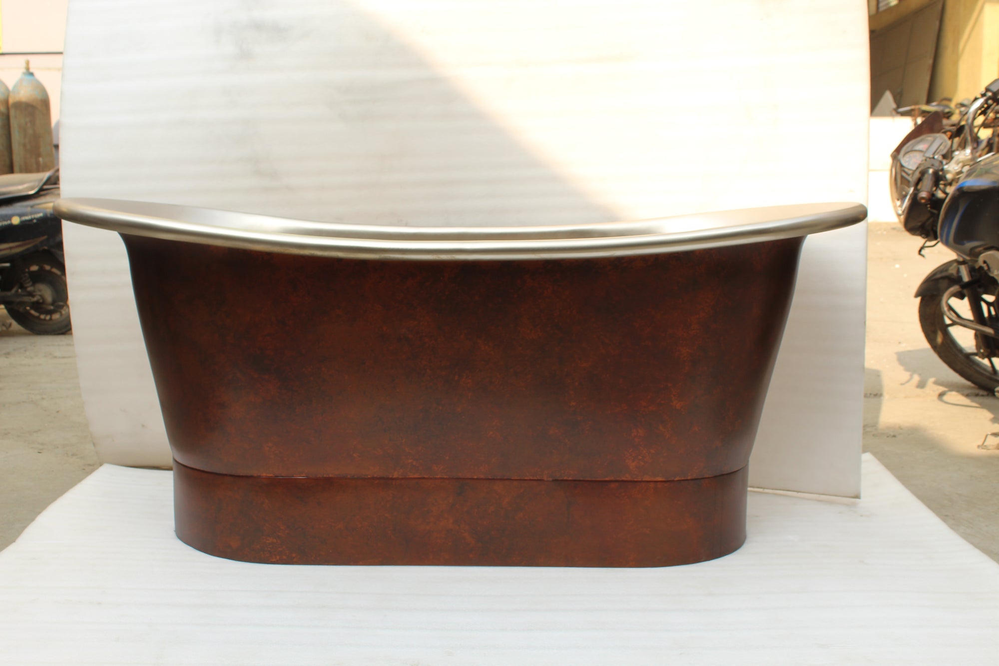 The Copper Bath Tub - Mottled Copper Double Slipper Smooth 1700mm - 97569-D67