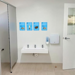 Ramp Junior Basin installed by Stennett Builders in a Early Learning Centre. Junior Ramp 100 Basins , Stonebaths.