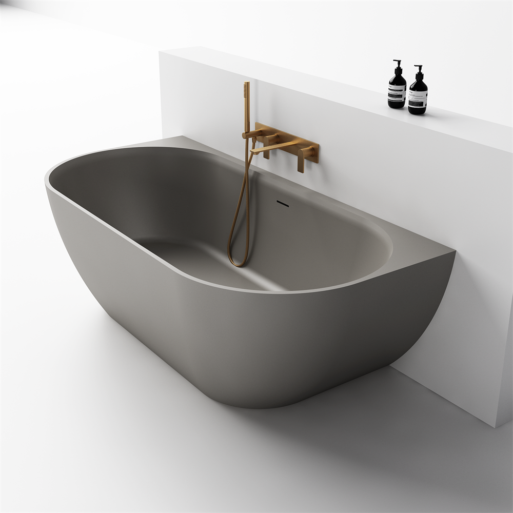 Justina Back-to-Wall Oval Bath 1700mm - ST12BW