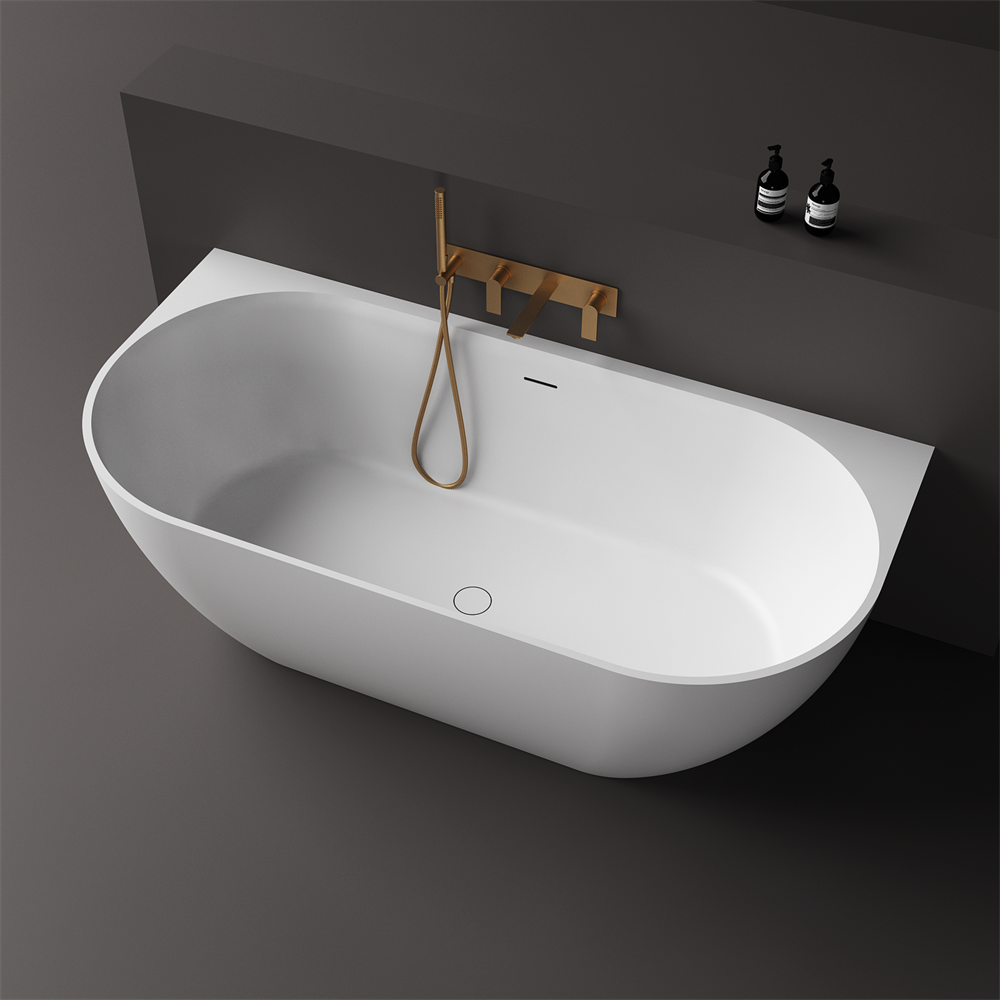 Justina Back-to-Wall Oval Bath 1700mm - ST12 1700 BW