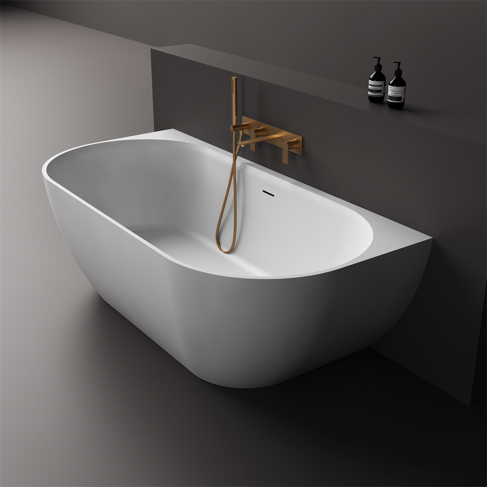 Justina Back-to-Wall Oval Bath 1700mm - ST12BW