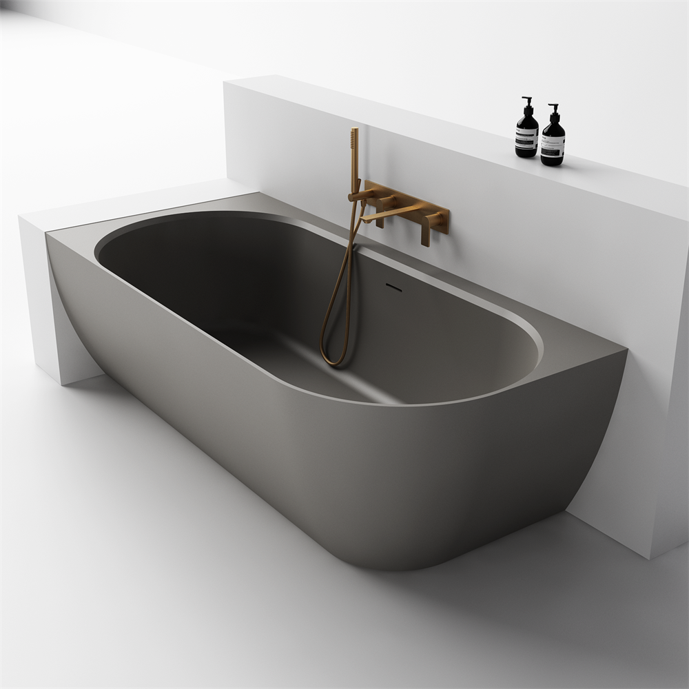 Justina Left Back-to-Wall Oval Bath 1750mm - ST12LBW