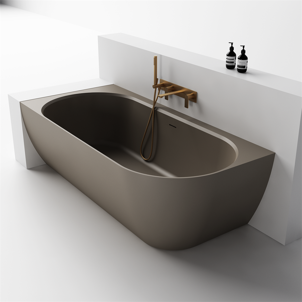 Justina Left Back-to-Wall Oval Bath 1750mm - ST12LBW