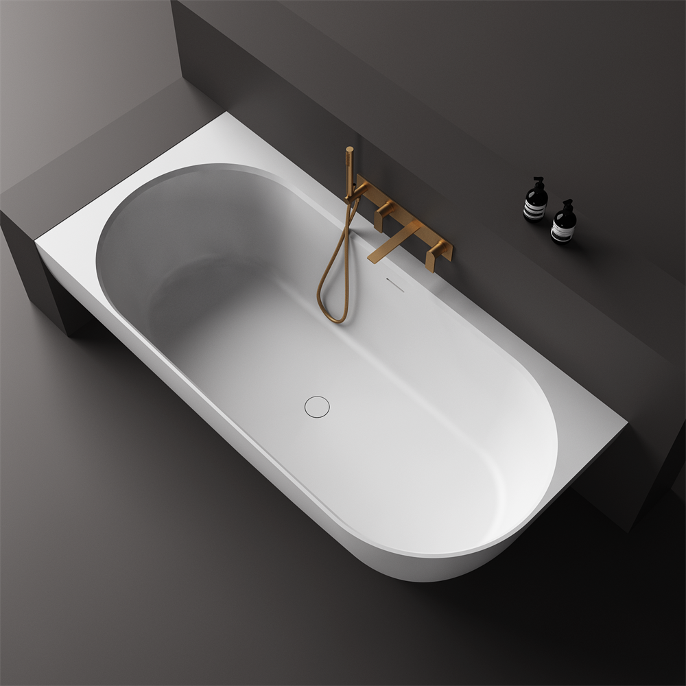 Justina Left Back-to-Wall Oval Bath 1520mm - ST12 1520 LBW