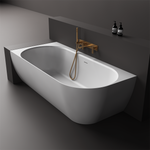 Justina Left Back-to-Wall Oval Bath 1520mm - ST12 1520 LBW