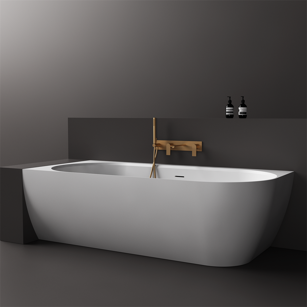 Justina Left Back-to-Wall Oval Bath 1520mm - ST12 1520 LBW